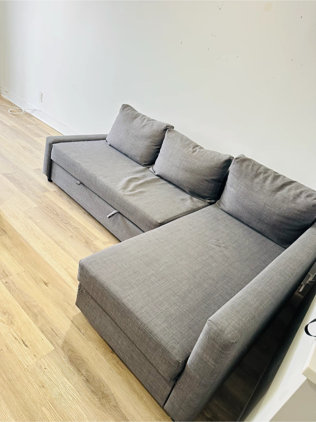 Grey Fabric Sectional Sofa Bed - photo 2