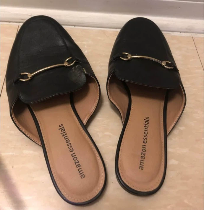 Amazon Essentials Black Mules