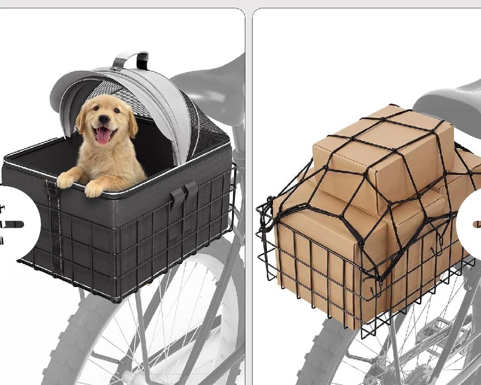 YEEGO DIRECT Dog Bike Basket Rear Rack