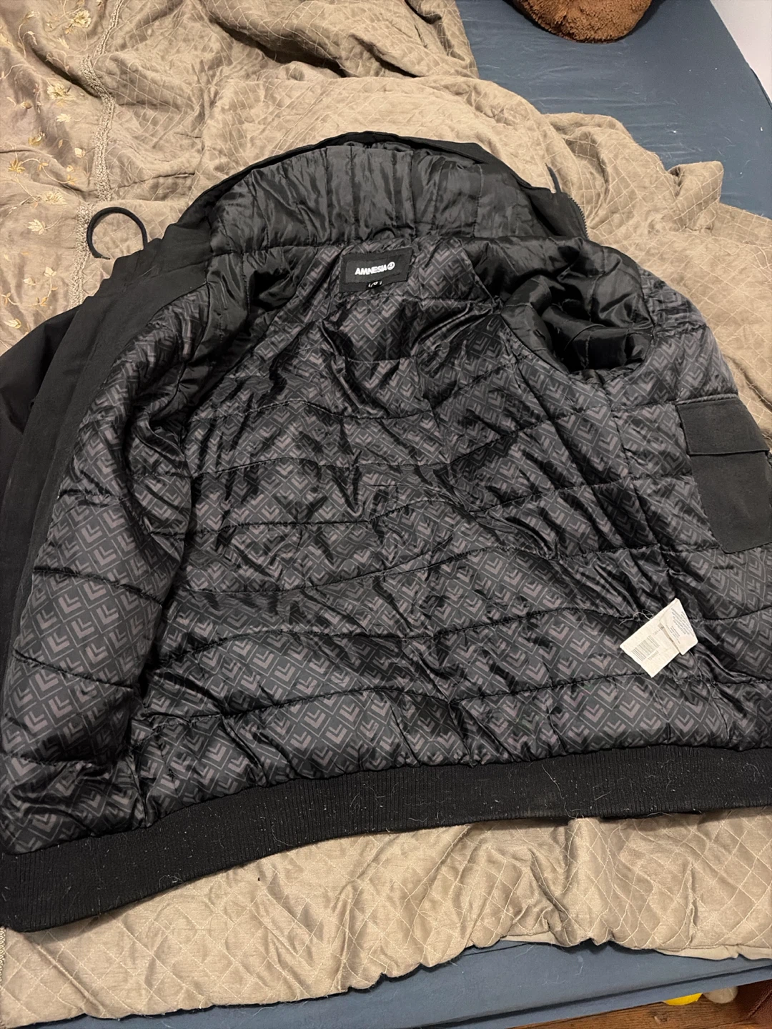 Amnesia Black Hooded Jacket