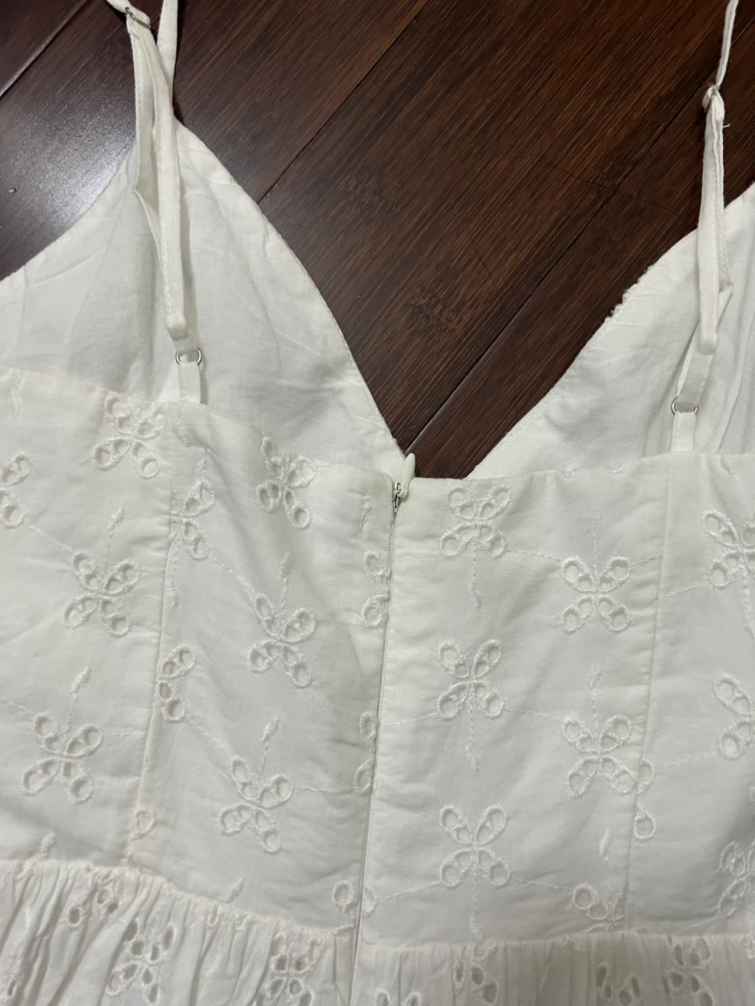 White Zara Eyelet Dress - photo 4