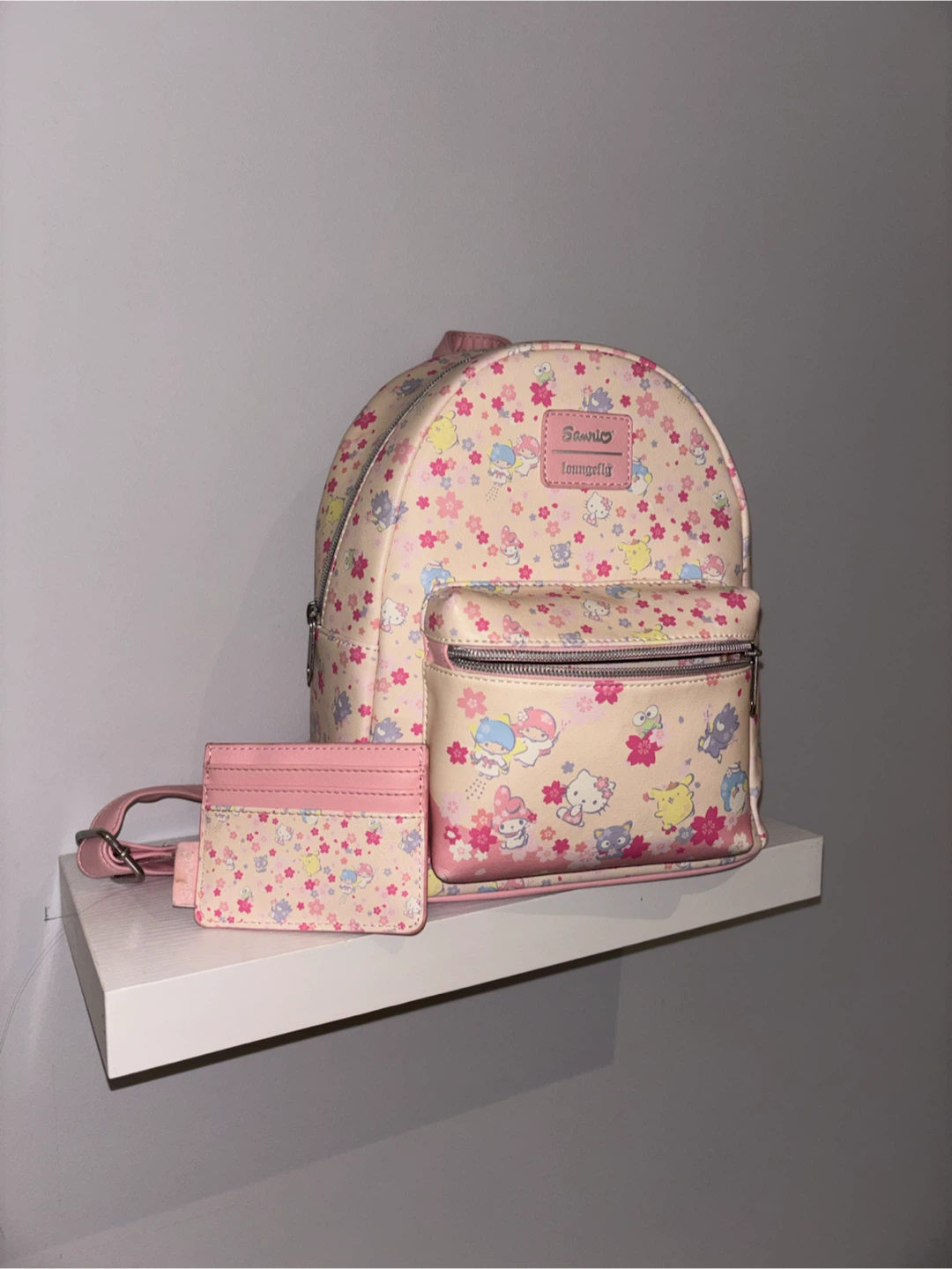 Loungefly Sanrio Floral Mini Backpack and Card Holder