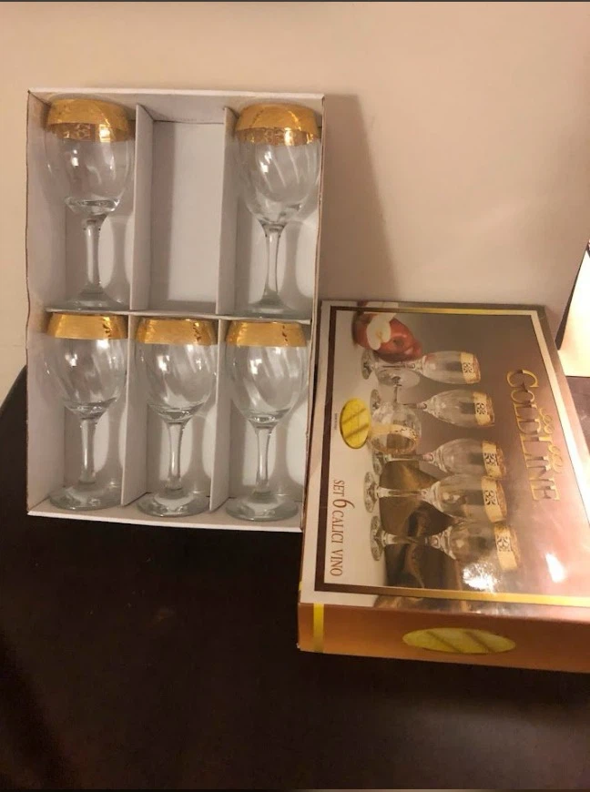 Goldline Set of 6 Wine Glasses - photo 2