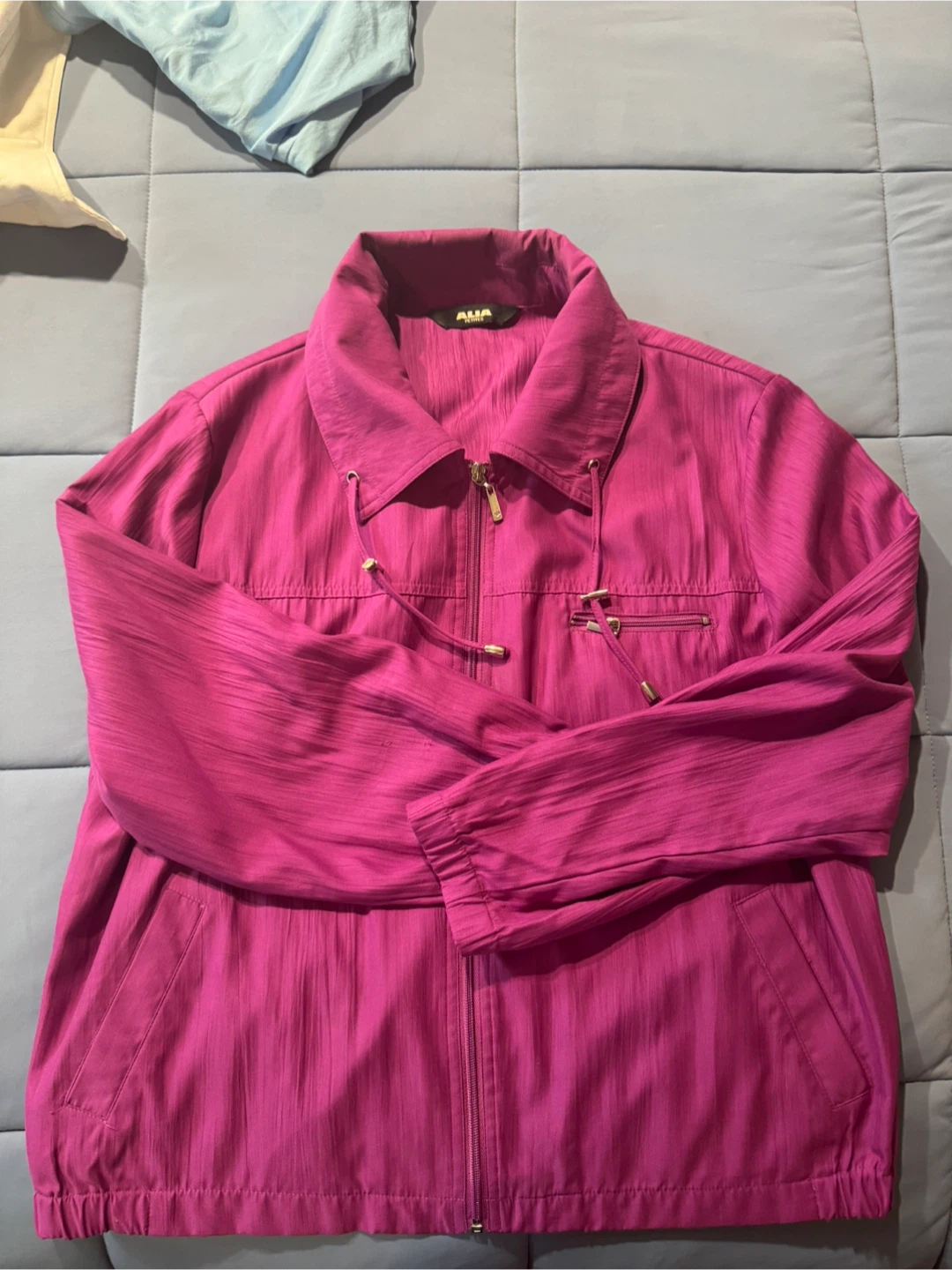 Alia Petites Fuchsia Zip-Up Jacket