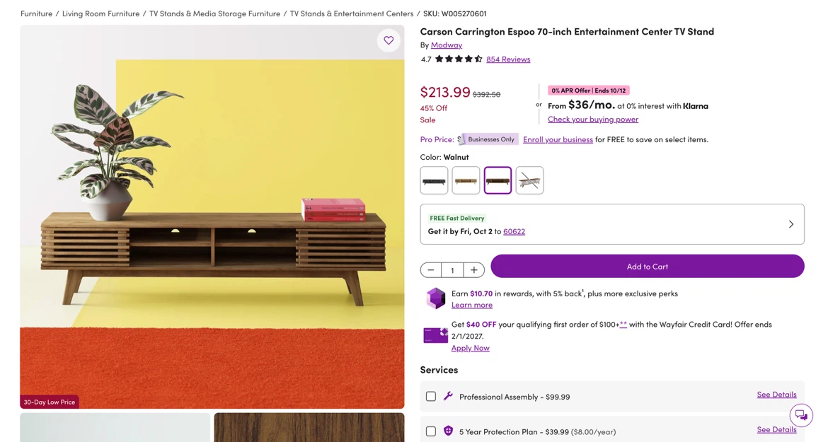 Carson Carrington Espoo 70-inch TV Stand - photo 4