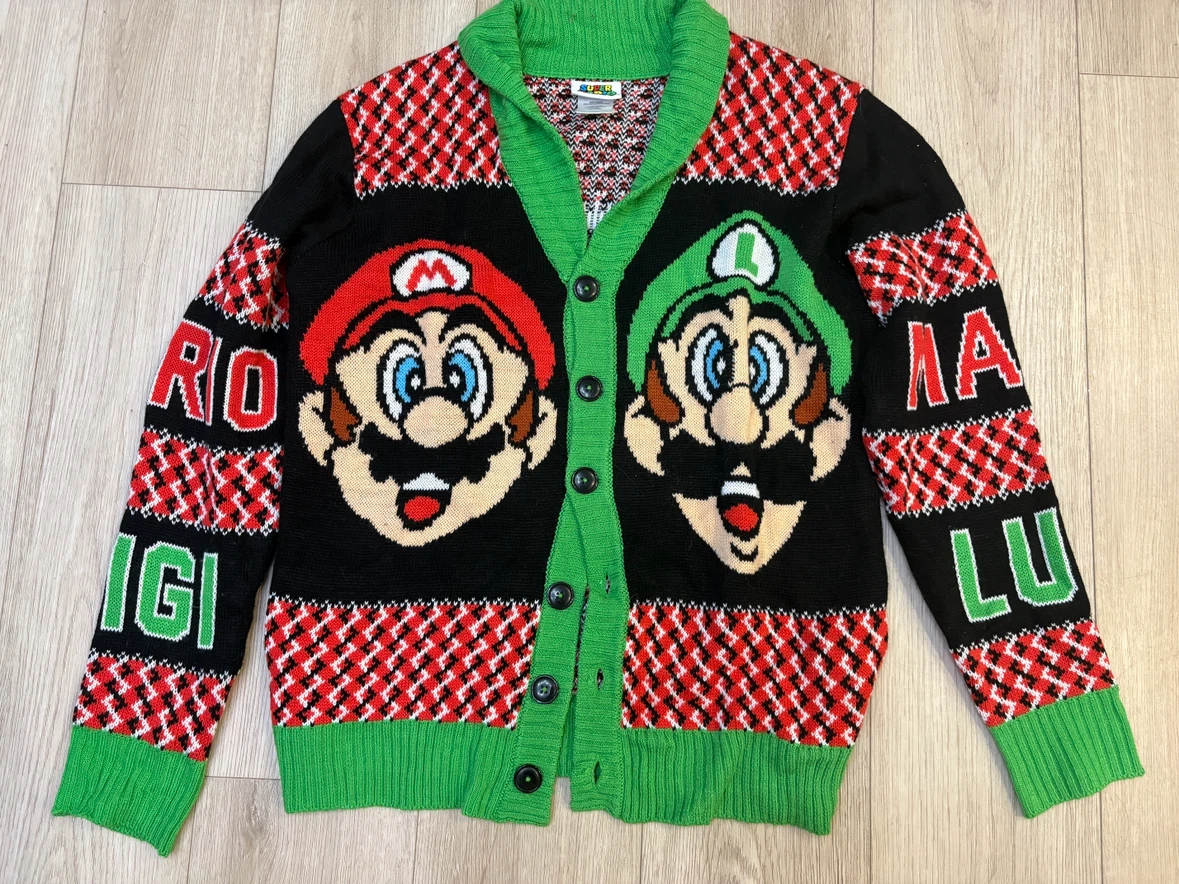 Nintendo Super Mario and Luigi Cardigan