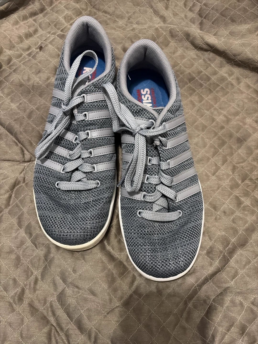 K-Swiss Grey Knit Sneakers