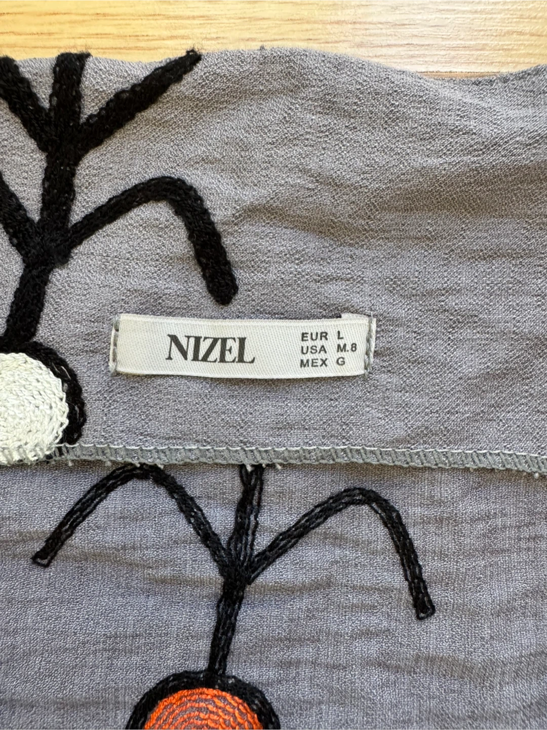 Nizel Grey Embroidered Sleeveless Top - photo 4