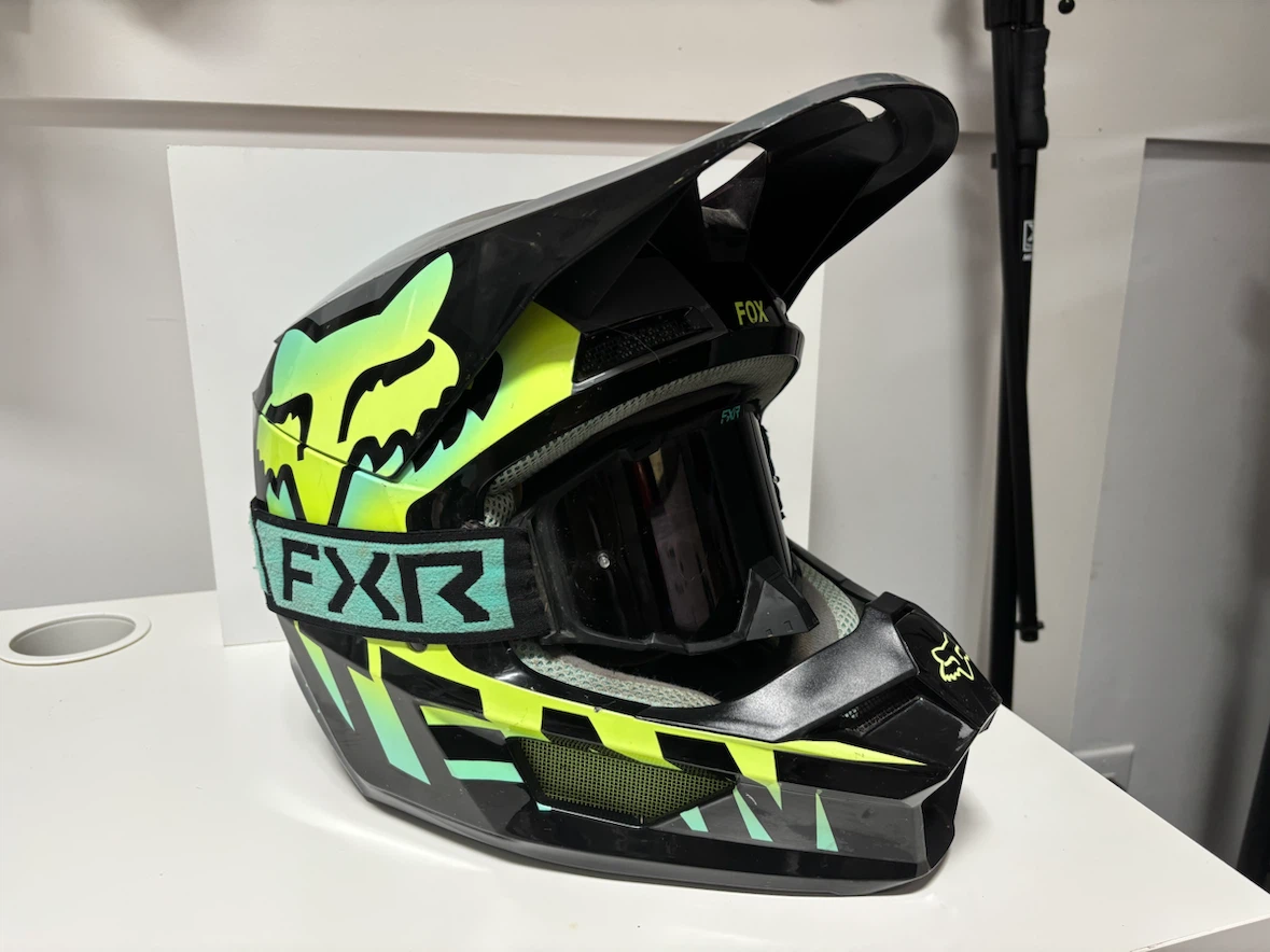 Fox Racing Helmet with FXR Goggles