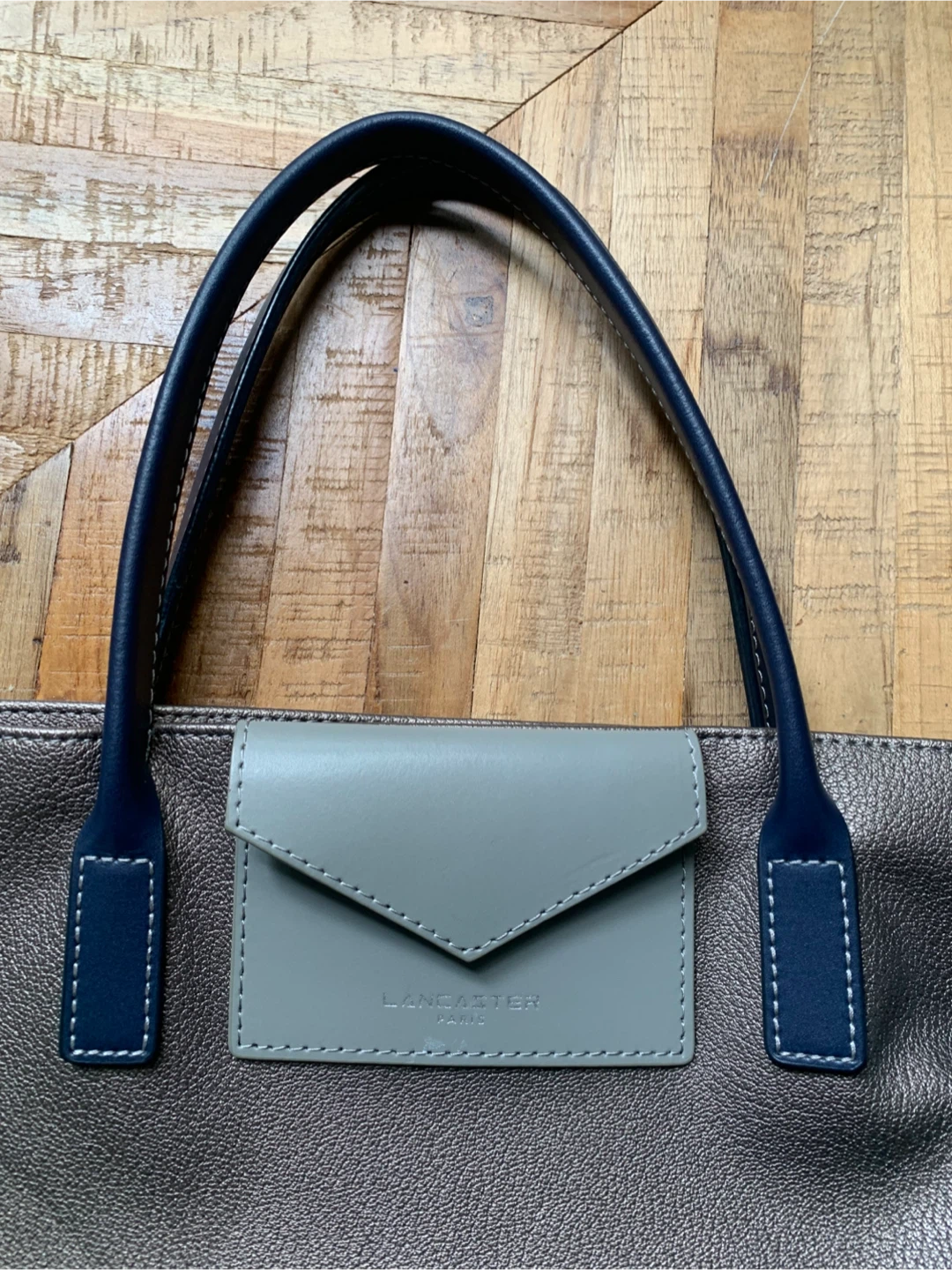 Lancaster Paris Metallic Tote Bag