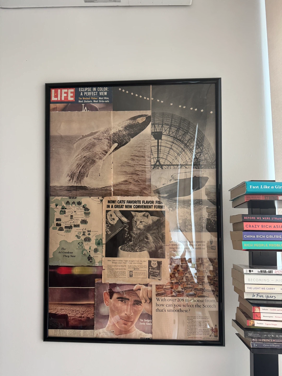 Handmade Vintage LIFE Magazine Collage Framed Print - photo 2