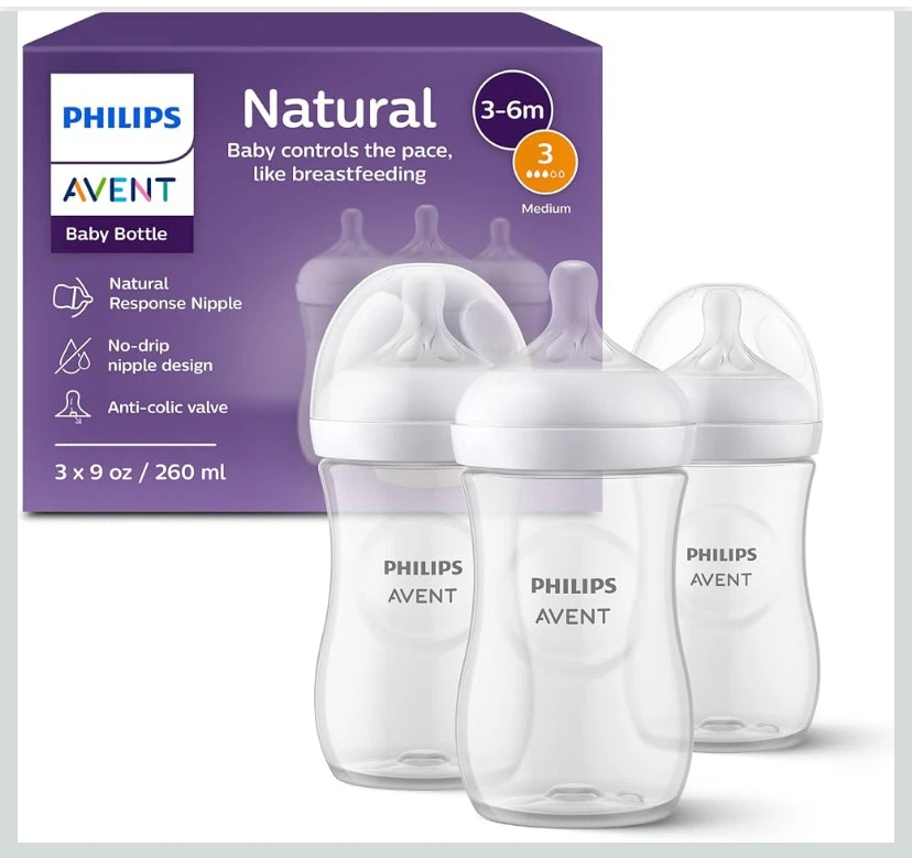 Philips Avent Natural Baby Bottles 3-pack