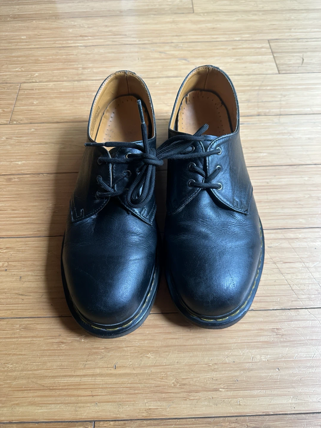 MEN SIZE 10 DR MARTEN BROGUE OXFORD 1461 BLACK LEATHER SHOES - photo 2
