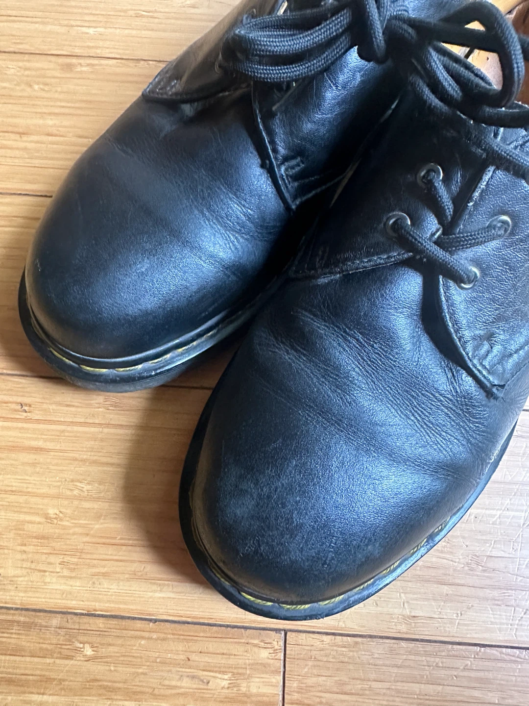 MEN SIZE 10 DR MARTEN BROGUE OXFORD 1461 BLACK LEATHER SHOES - photo 3