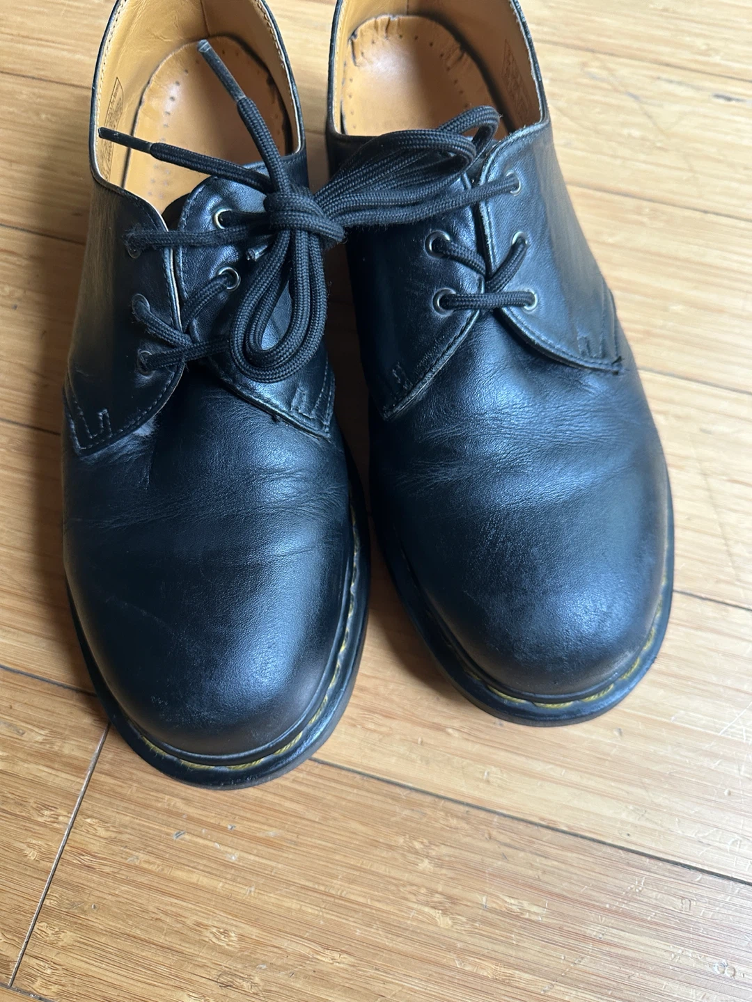 MEN SIZE 10 DR MARTEN BROGUE OXFORD 1461 BLACK LEATHER SHOES - photo 5