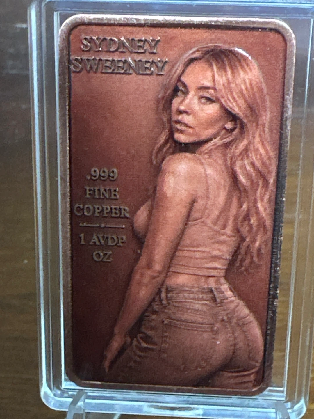 Sydney Sweeney .999 Fine Copper Bar 1 AVD Ounce