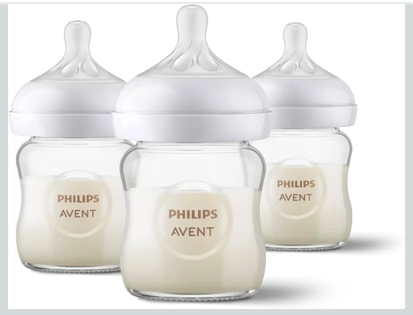 Philips Avent Natural Glass Baby Bottles (3 Pack)
