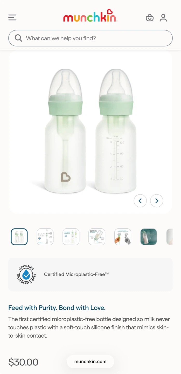 Munchkin The Bond 2-Pack Baby Bottles