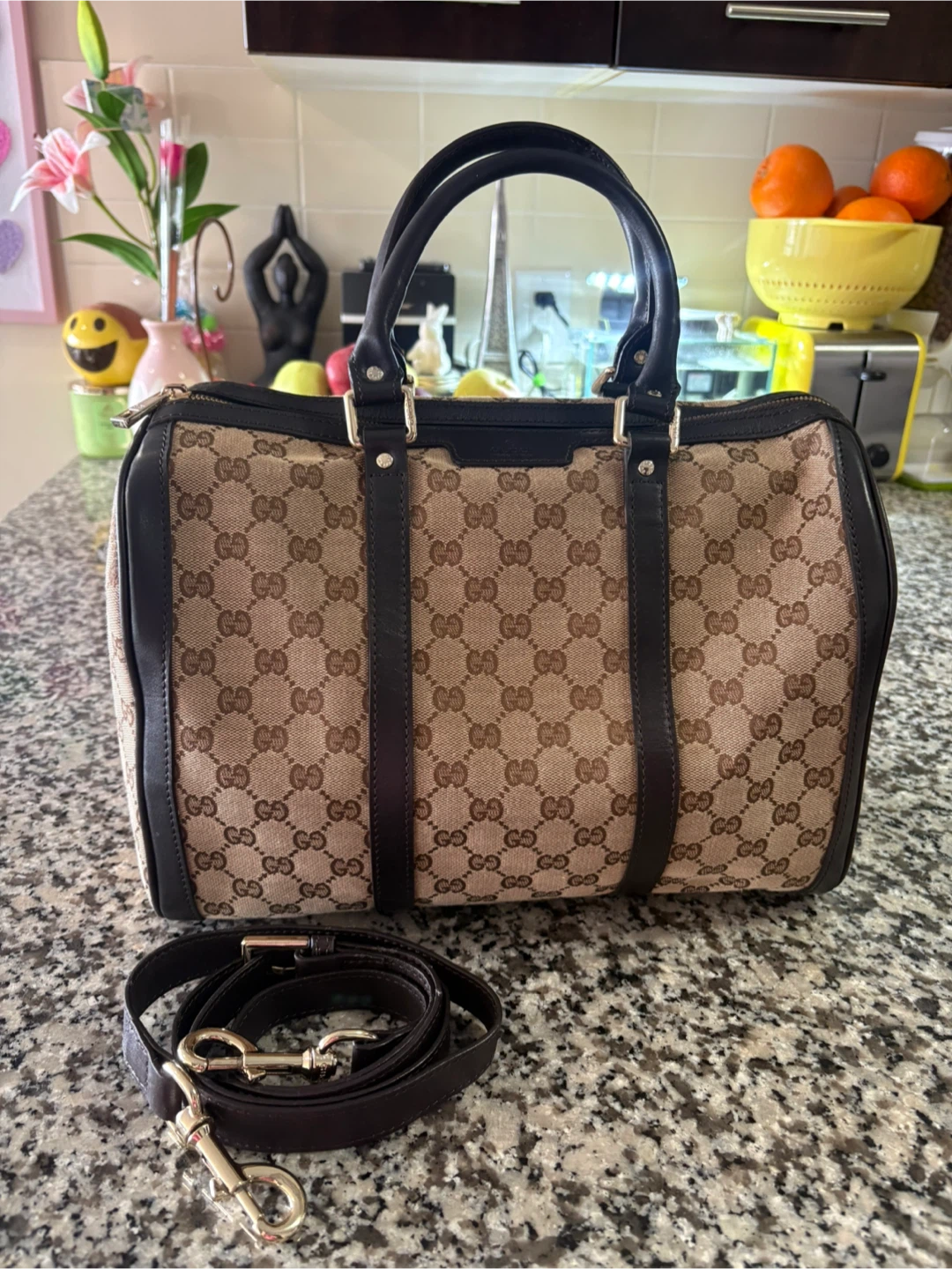 GG Canvas Boston Bag