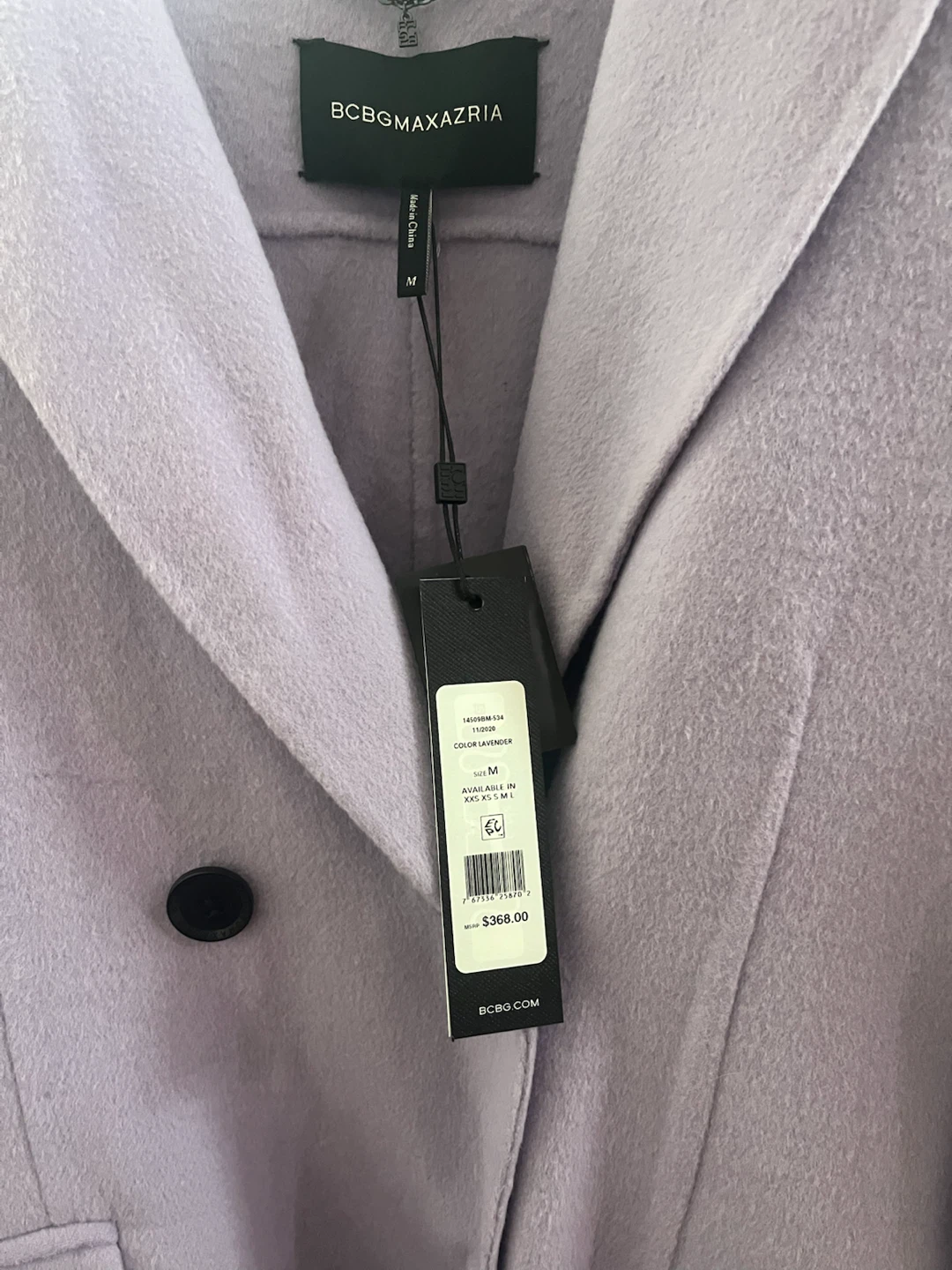BCBGMAXAZRIA Lavender Coat - photo 3
