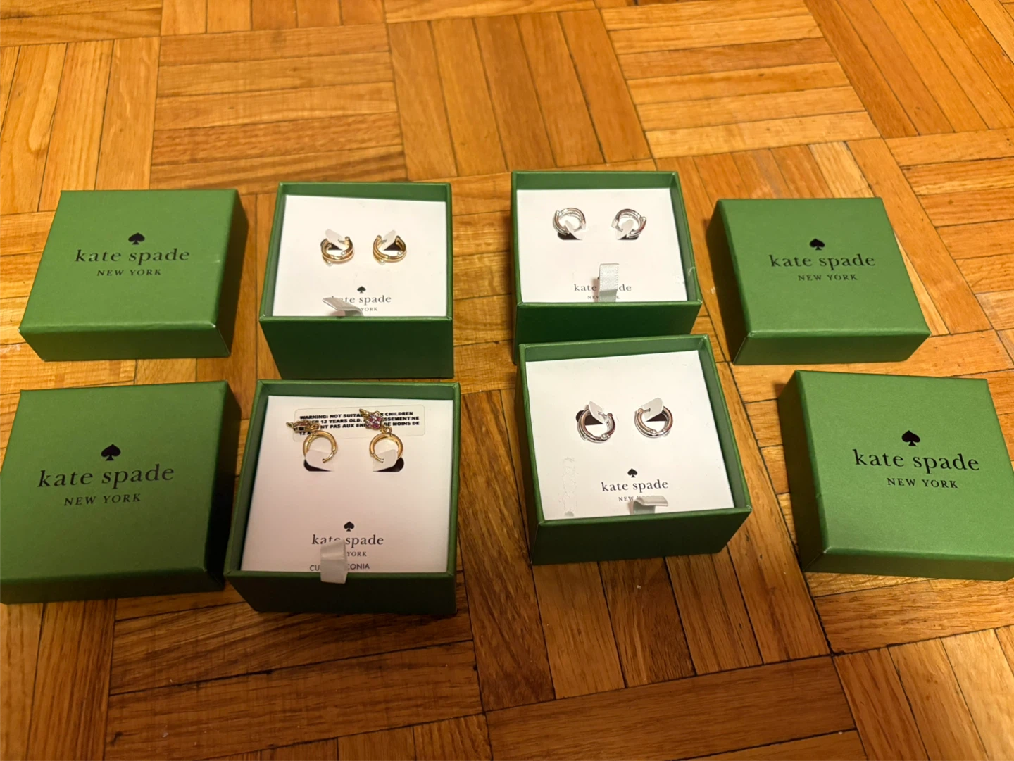 Set of 4 Kate Spade New York Earring Pairs