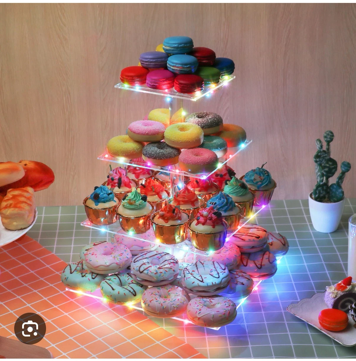 4-Tier LED Acrylic Dessert Stand