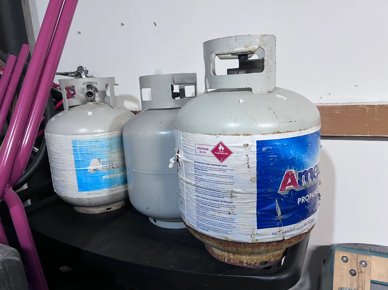 Amerigas Propane Tanks (3) Two of them contain some propane gas - photo 2