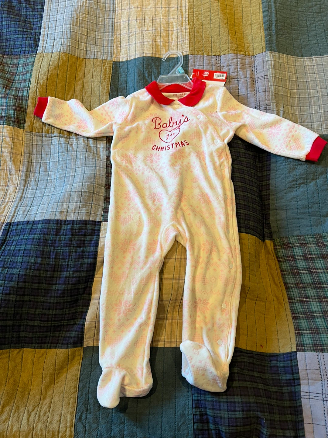 Joe Fresh Baby's 1st Christmas Sleeper 18-24m