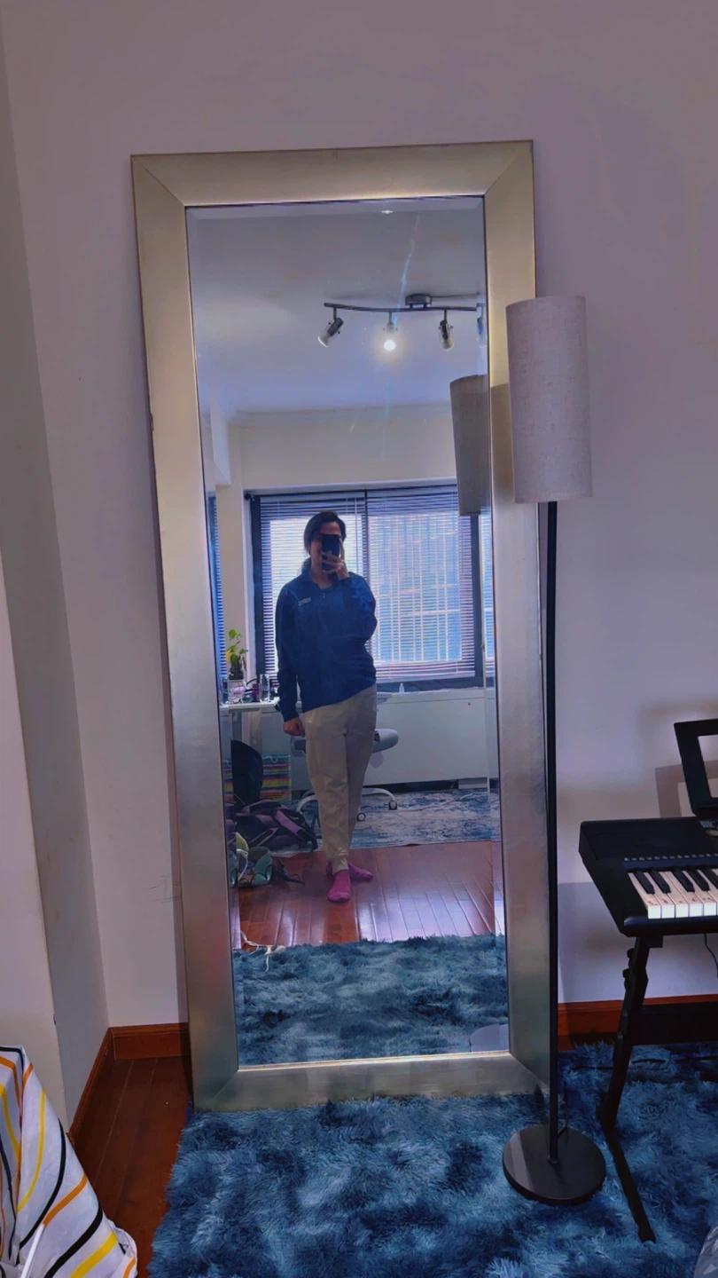 Floor Mirror - Silver Framed & Tall