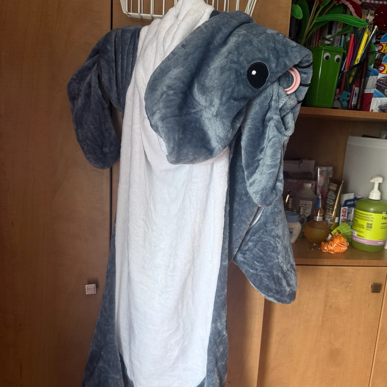 Plush Shark Hooded Onesie