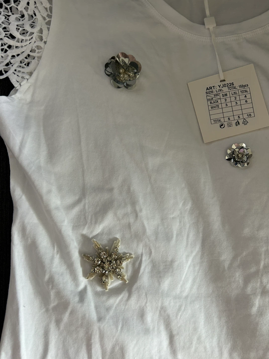 Evis White Embellished T-Shirt - photo 3