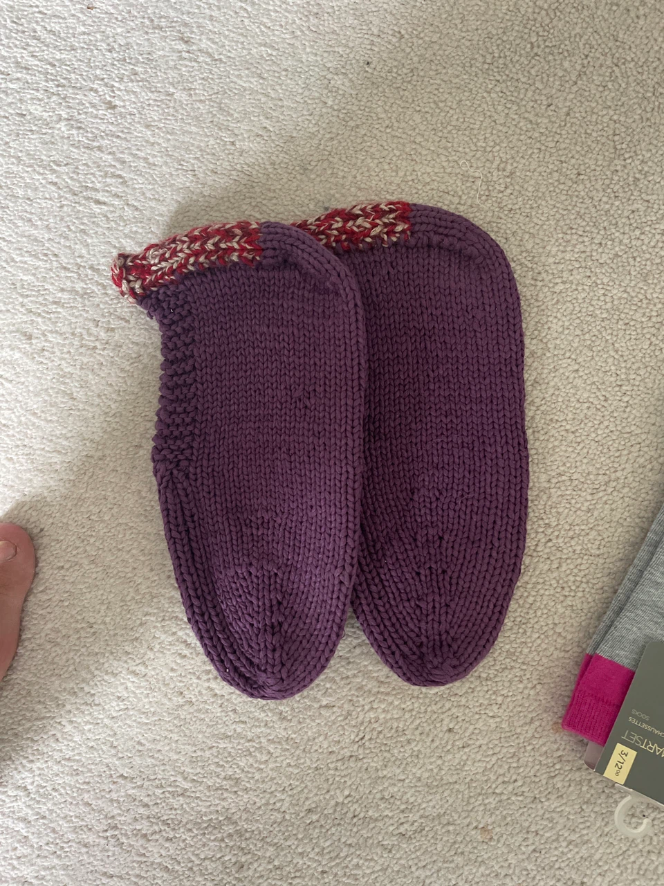 Smartset Socks and Purple Knit Slipper Set - photo 2