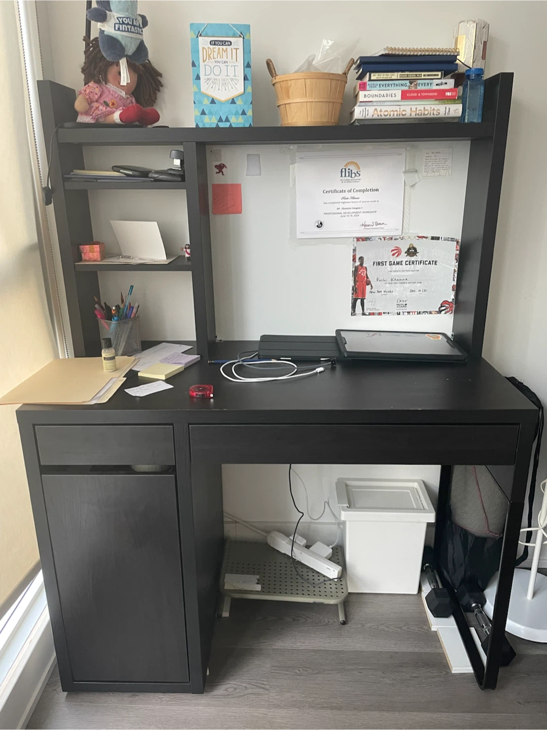 IKEA Micke Desk with Hutch