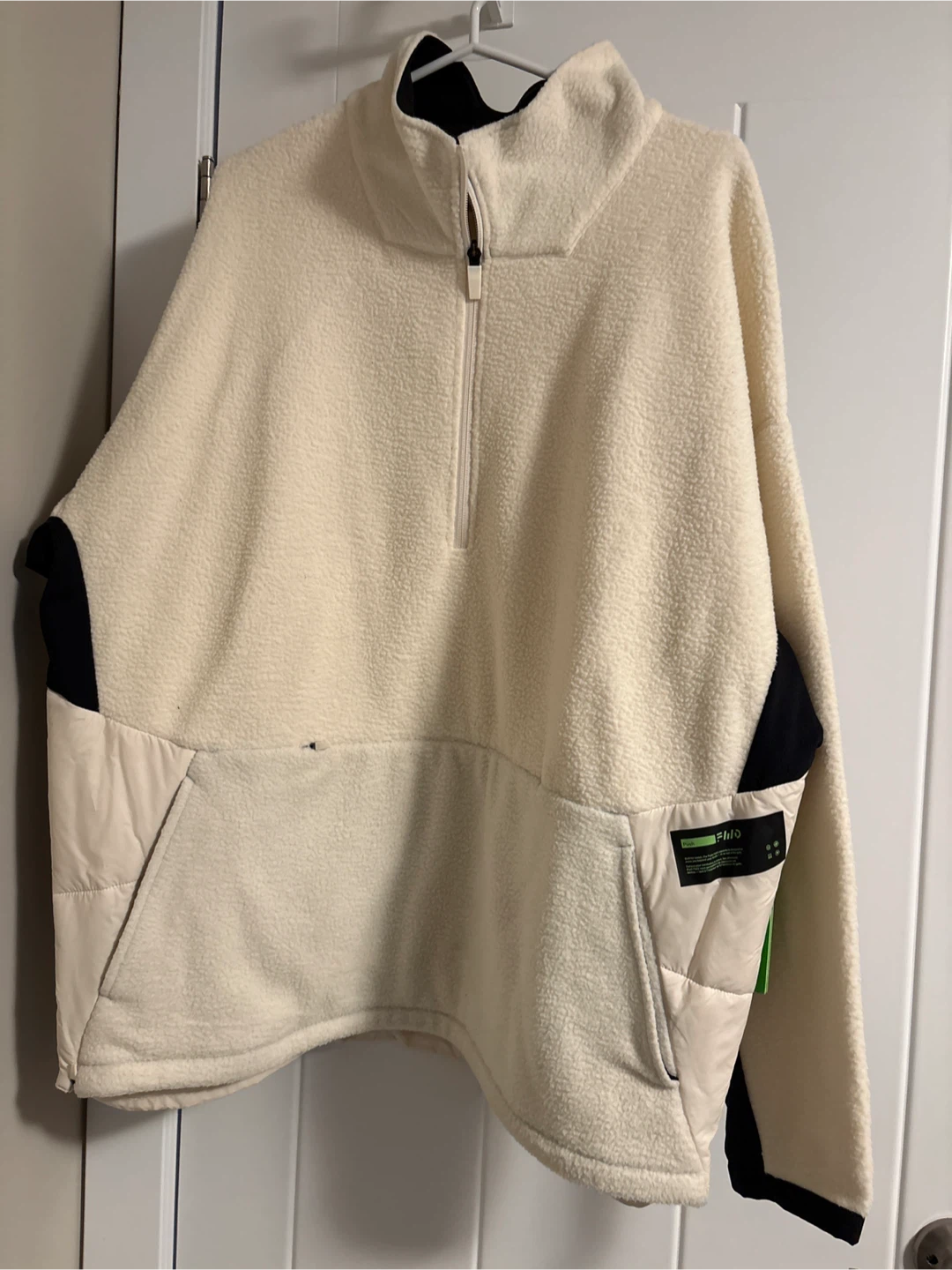 New FWD Push Sherpa Hybrid 1/4 Zip Jacket - White Cap - 2XL