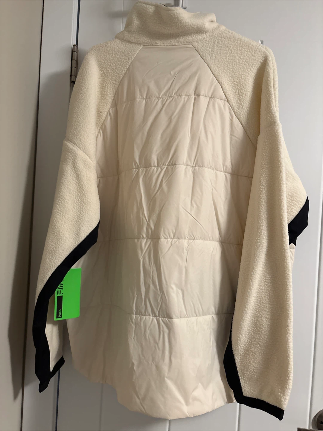 New FWD Push Sherpa Hybrid 1/4 Zip Jacket - White Cap - 2XL - photo 3