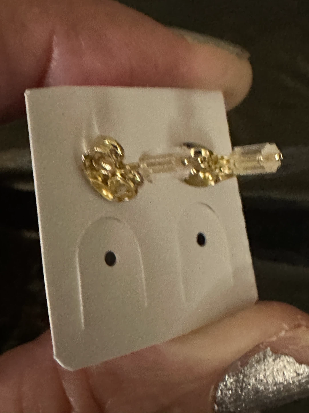 14k gold laminated Cat Stud Earrings - photo 2