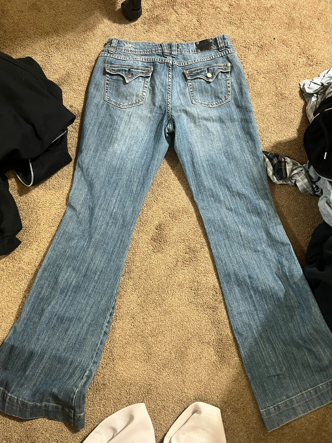 Light wash bootcut jeans