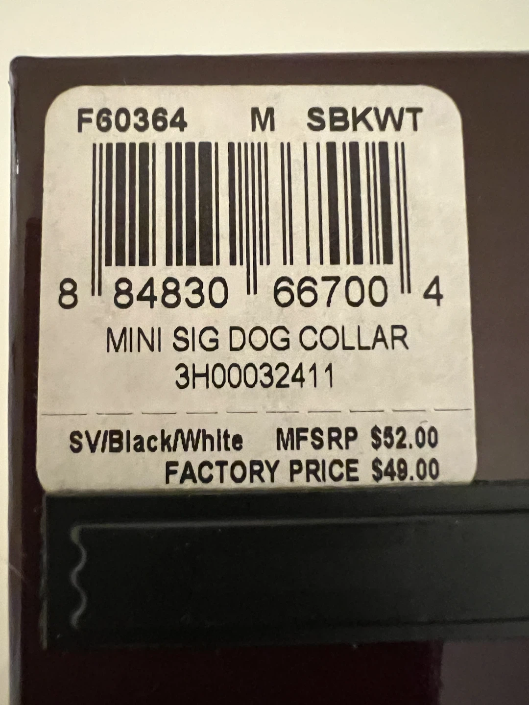 Coach Mini Signature Dog Collar - Black and White - photo 5