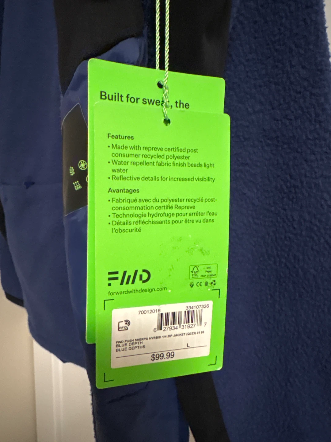 New FWD Push Sherpa Hybrid 1/4 Zip Jacket - photo 2