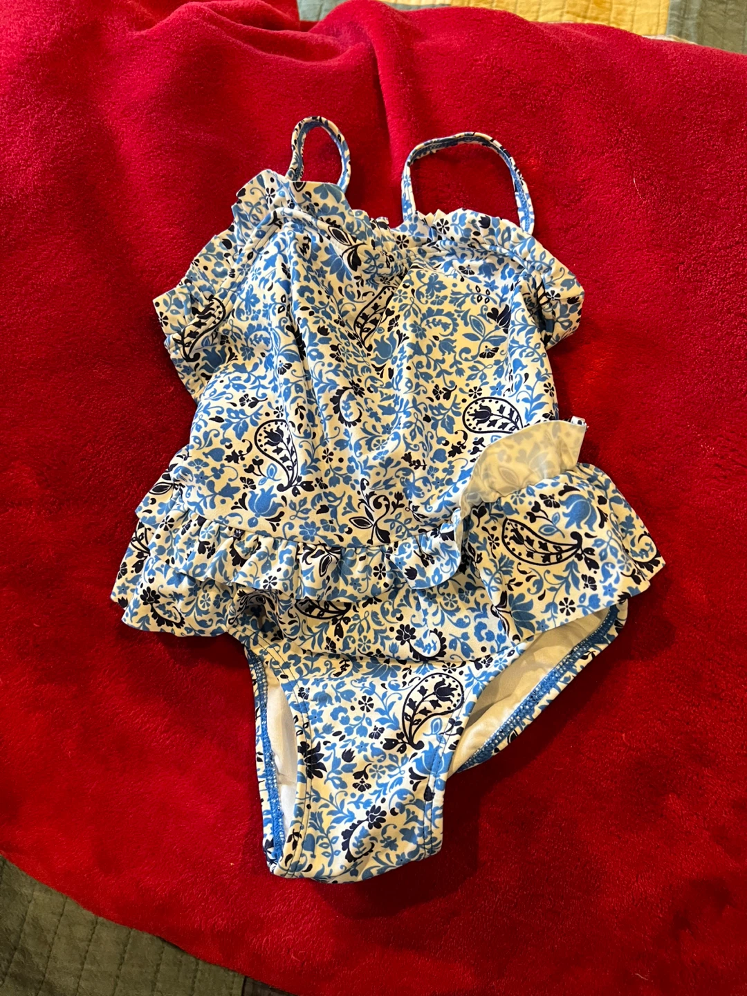 Circo Toddler Swimsuit Blue Floral 2T