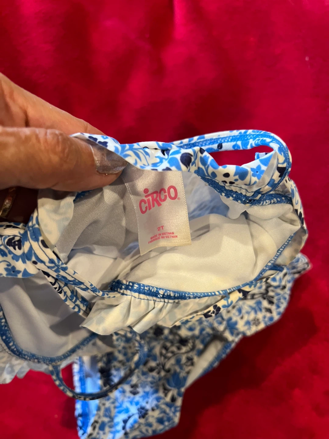 Circo Toddler Swimsuit Blue Floral 2T - photo 2