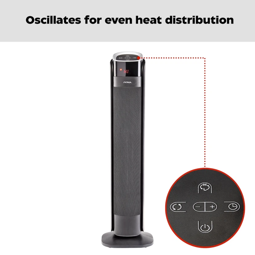 NOMA 30" Oscillating Digital Ceramic Tower Heater - photo 5