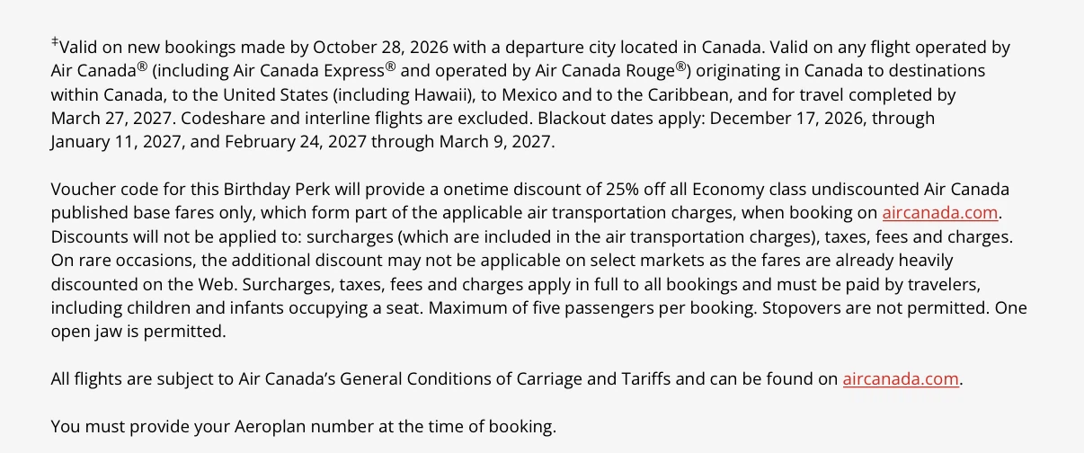 Air Canada 25% Off Promo Code - photo 2