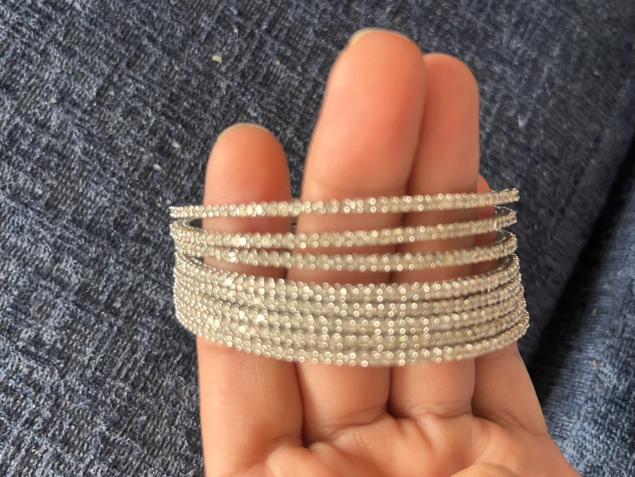 Sparkly Rhinestone Bangle Set(diamond cut) - photo 2