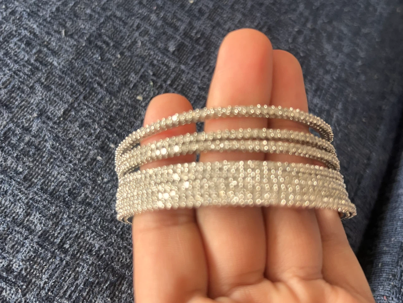 Sparkly Rhinestone Bangle Set(diamond cut) - photo 3