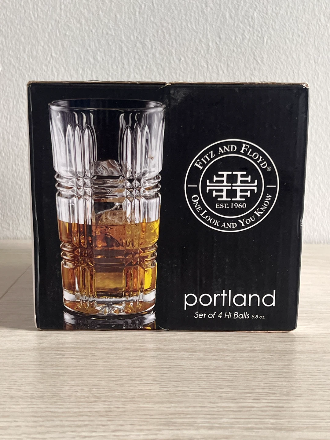 Fitz and Floyd Portland Hi Ball Glasses - Set of 4
