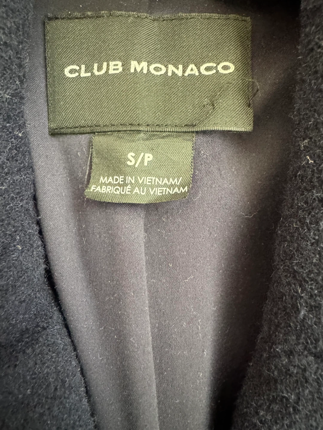 Club Monaco Navy Wool Blend Coat - photo 2