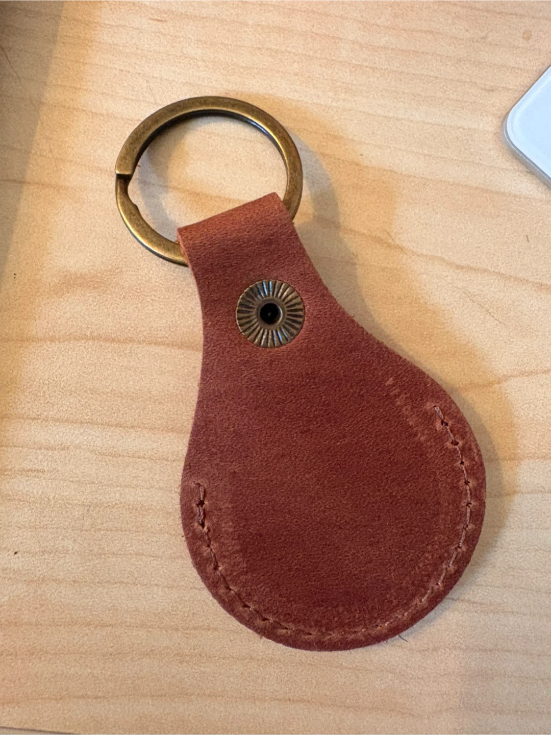 Leather AirTag Keychain Holder