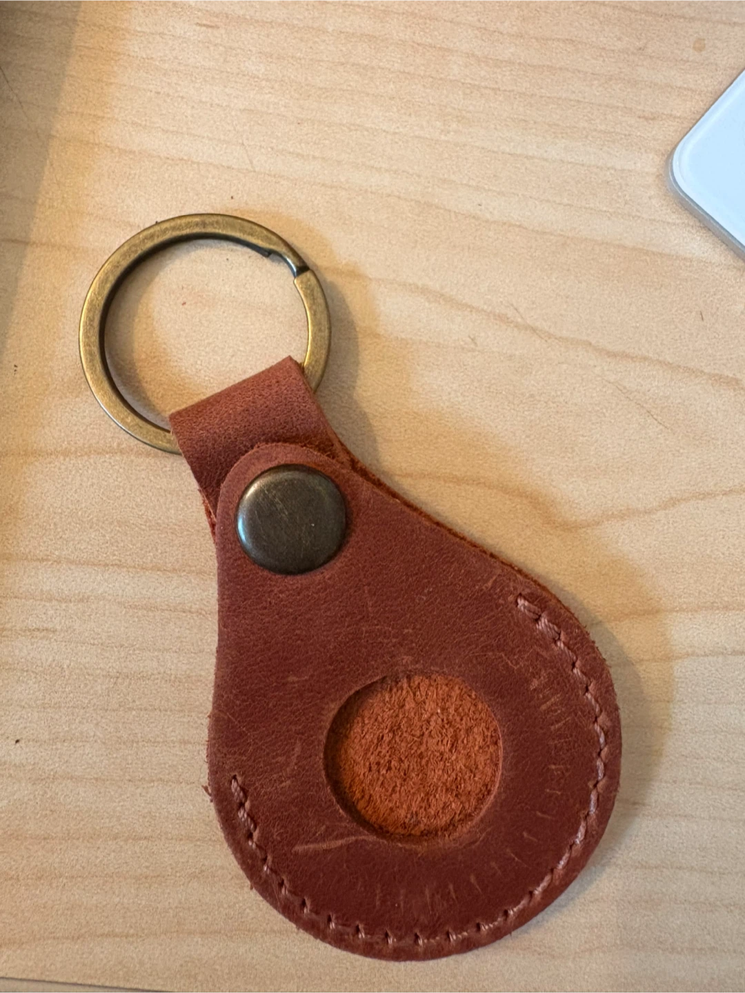 Leather AirTag Keychain Holder - photo 2