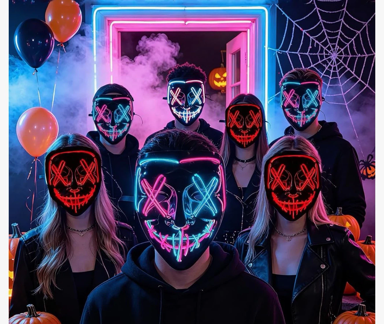 LED Halloween Light-Up Mask